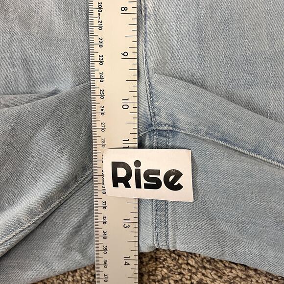 J. JILL DENIM Women's 16T Tall Blue Authentic Fit Crop Light Wash Raw Hem Jeans - Picture 8 of 10